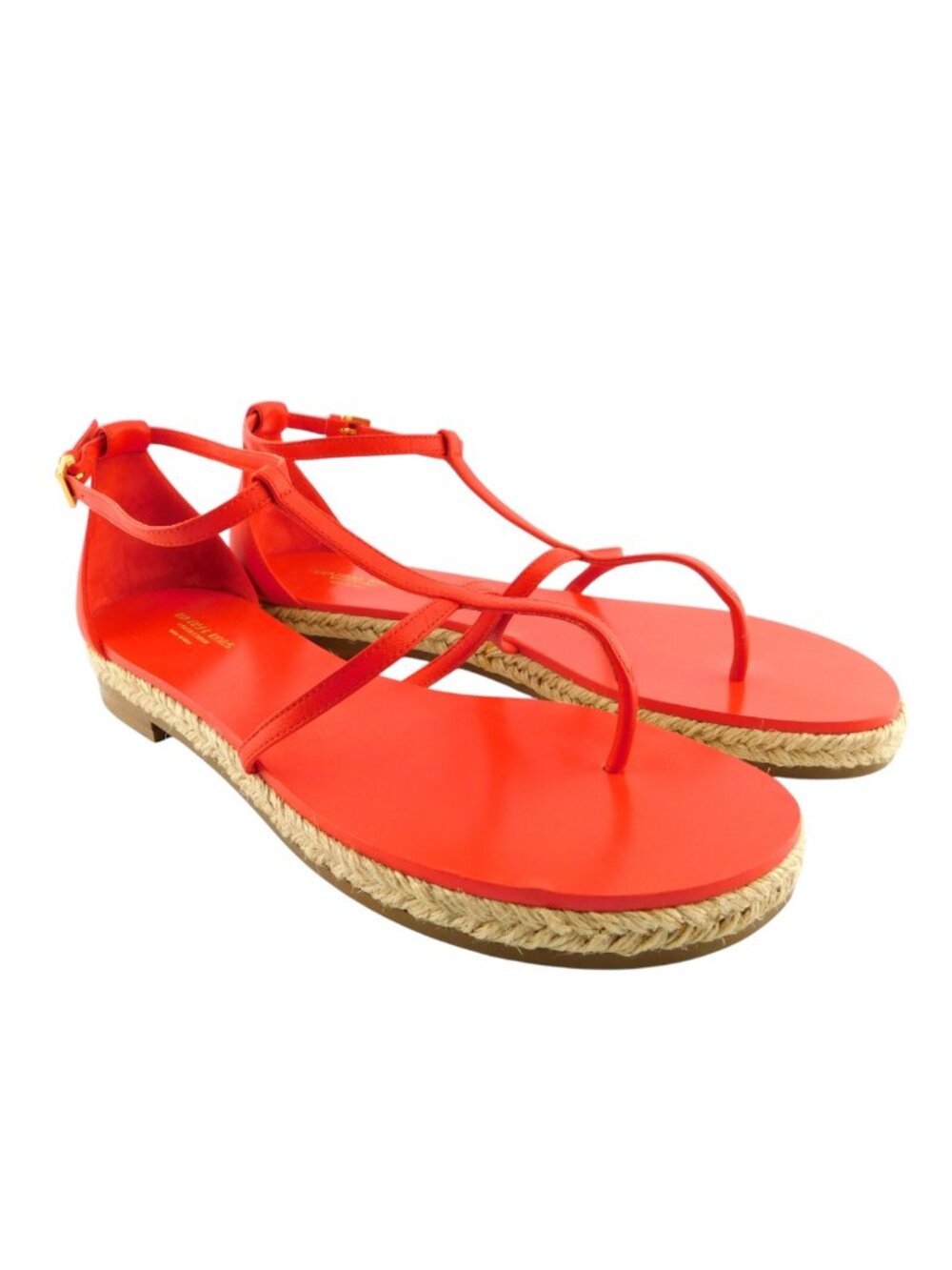 MICHAEL KORS Collection Poppy Red T Strap Espadrille Thong Ankle Sandal 39